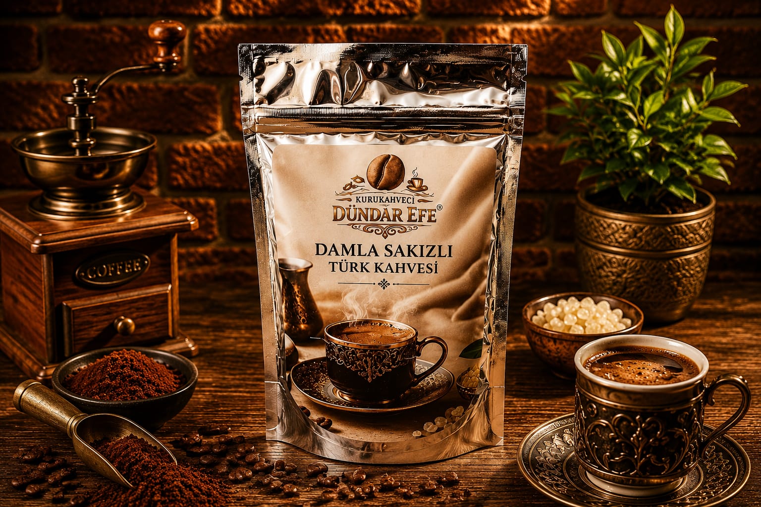 Damla sakızlı Türk kahvesi 