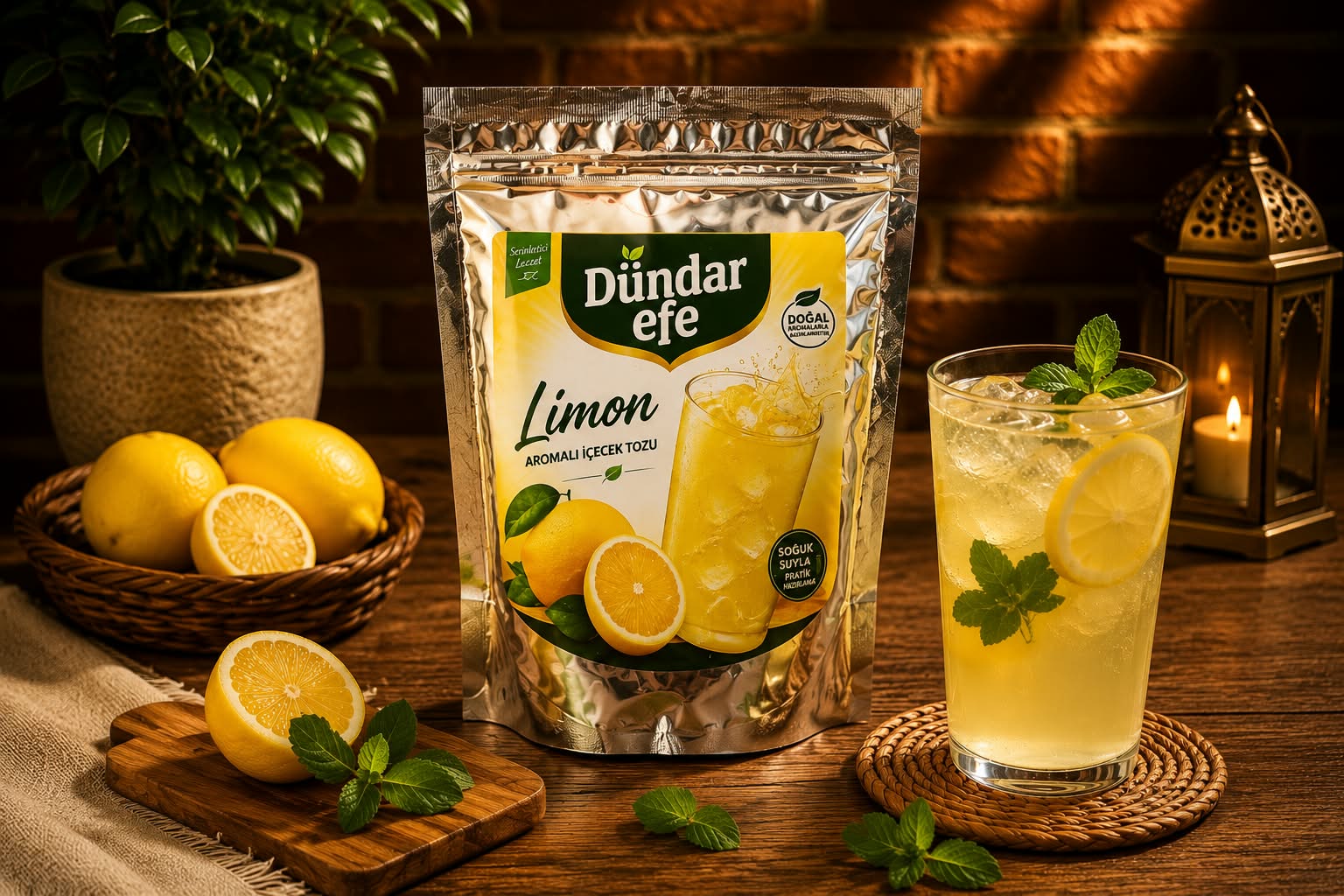 Limon Aromalı İçecek Tozu