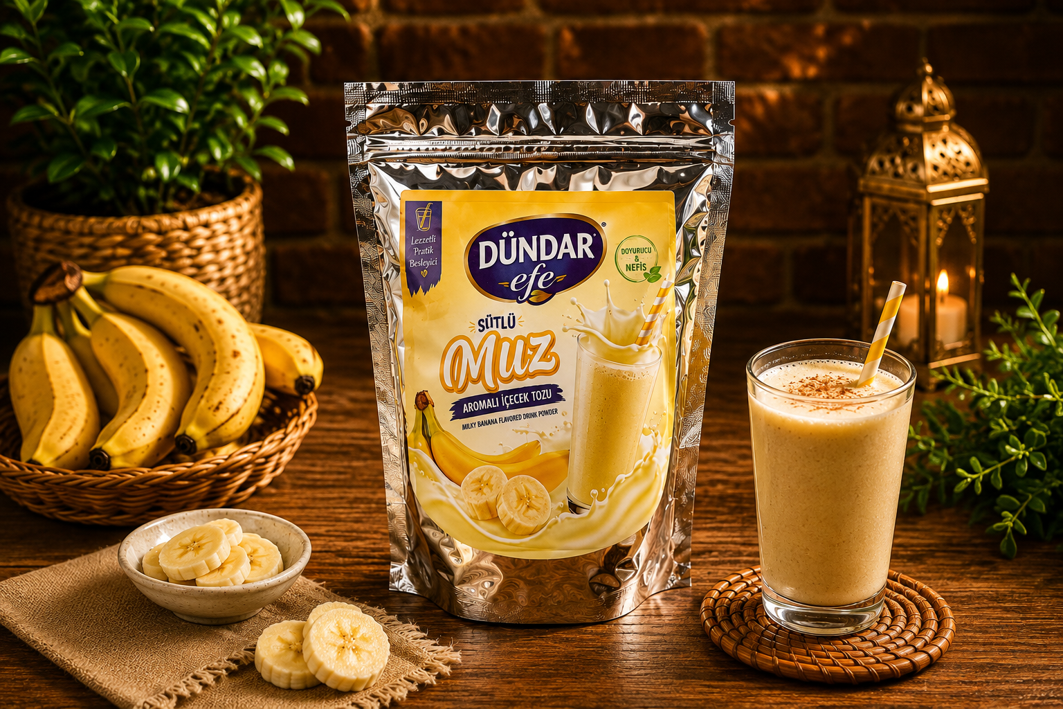 Sütlü Muz Aromalı İçecek Tozu 🍌🥛